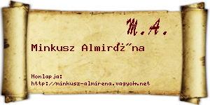 Minkusz Almiréna névjegykártya